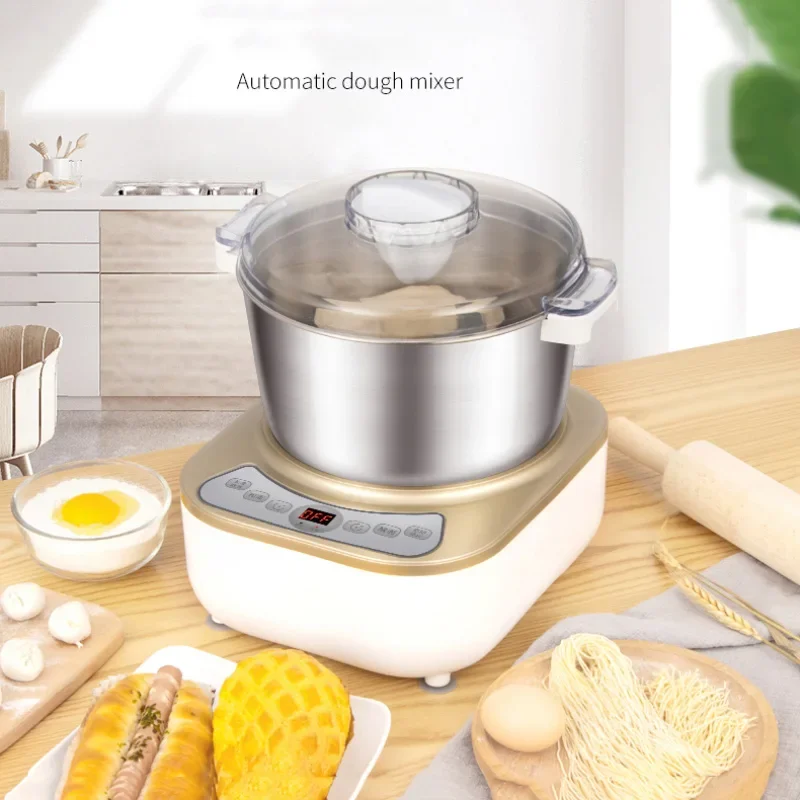 

220V/200W Wake-up Dough Mixer 5L/7L Electric Flour Mixer LY-80A Household Stainless Steel Basin Bread Kneading Mixer