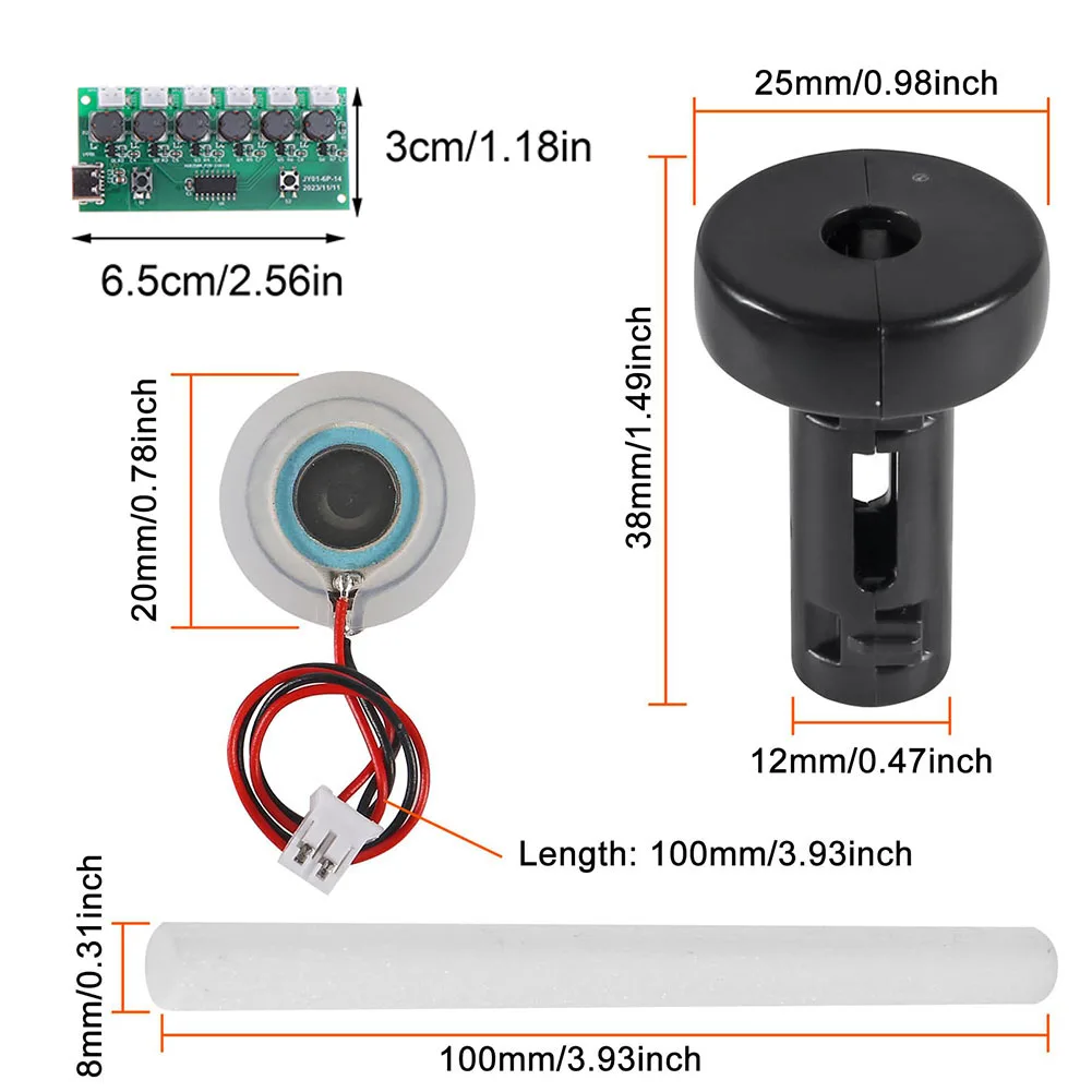 Mist Driver Board Humidifier Module Humid Environment 5V Power Supply Customizable Mist Output Diverse Spray Modes