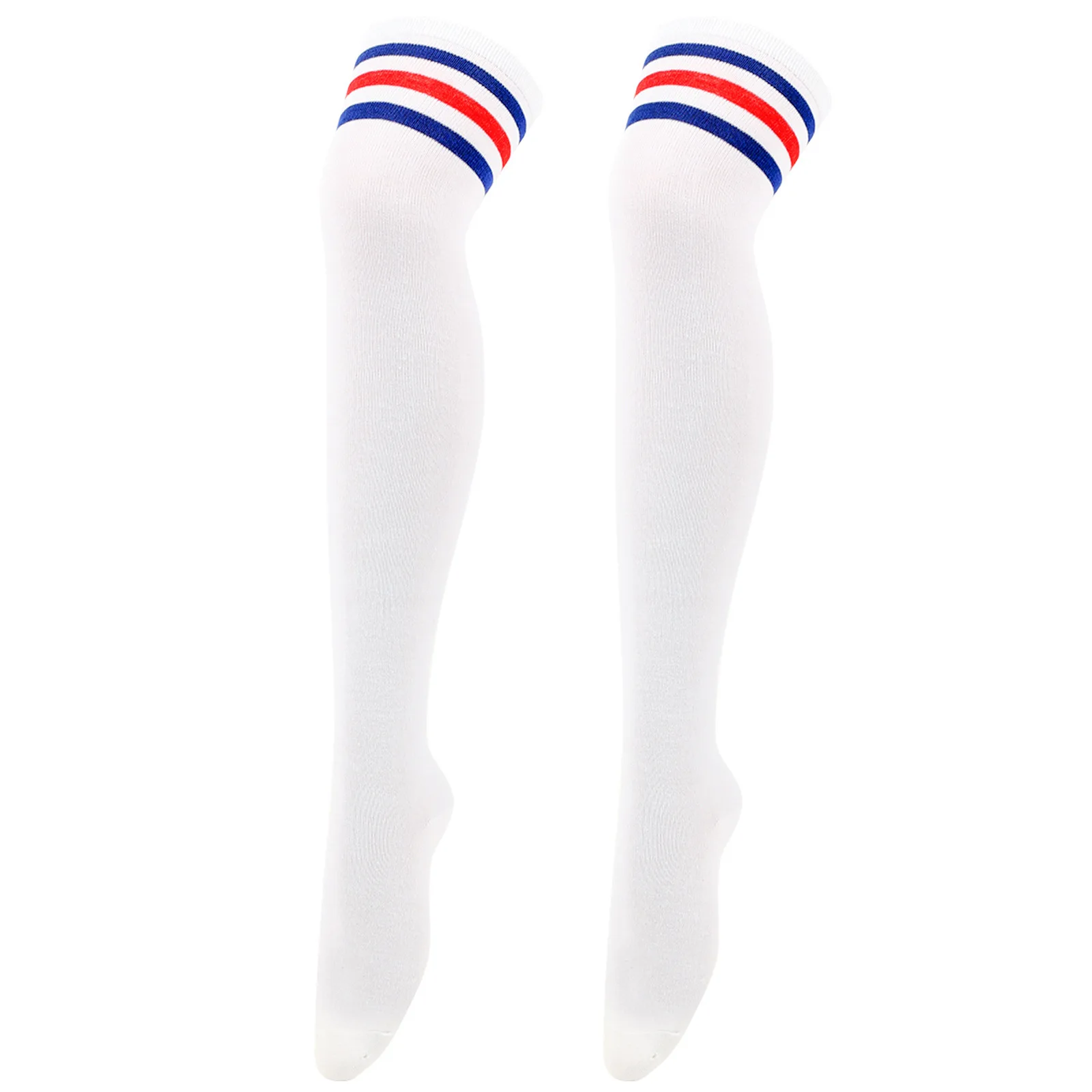 Frauen JK Strümpfe Halloween Party Cosplay Socken Über Knie Oberschenkel Socken Warme Strumpf Frauen Boot Socke Triple Streifen Lange Socken – Detail 27