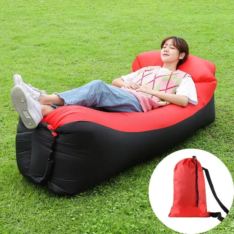 Trend Outdoor Products Fast Infaltable Air Sofa Bed Good Quality Sleeping Bag Inflatable Air Bag Lazy Bag Beach Sofa 240*70cm