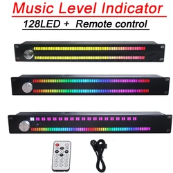 1.5U Music Level Indicator Light Music Spectrum Analyzer LED Display Meter Audio Signal Melody Rhythm Lamp + Remote Contro