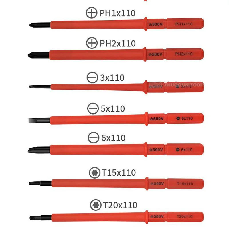 10pcs Insulated Electrician Screwdriver Set