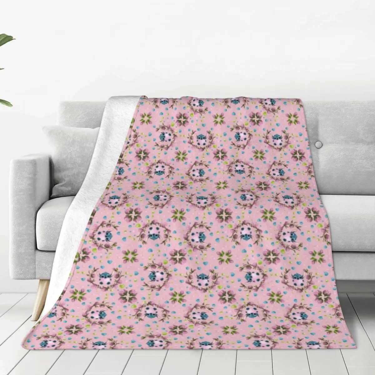 

Stitch Durable Flannel Blanket - Easy Care Fleece Throw for Home Decor and Cozy Evenings with Family and Friends Together