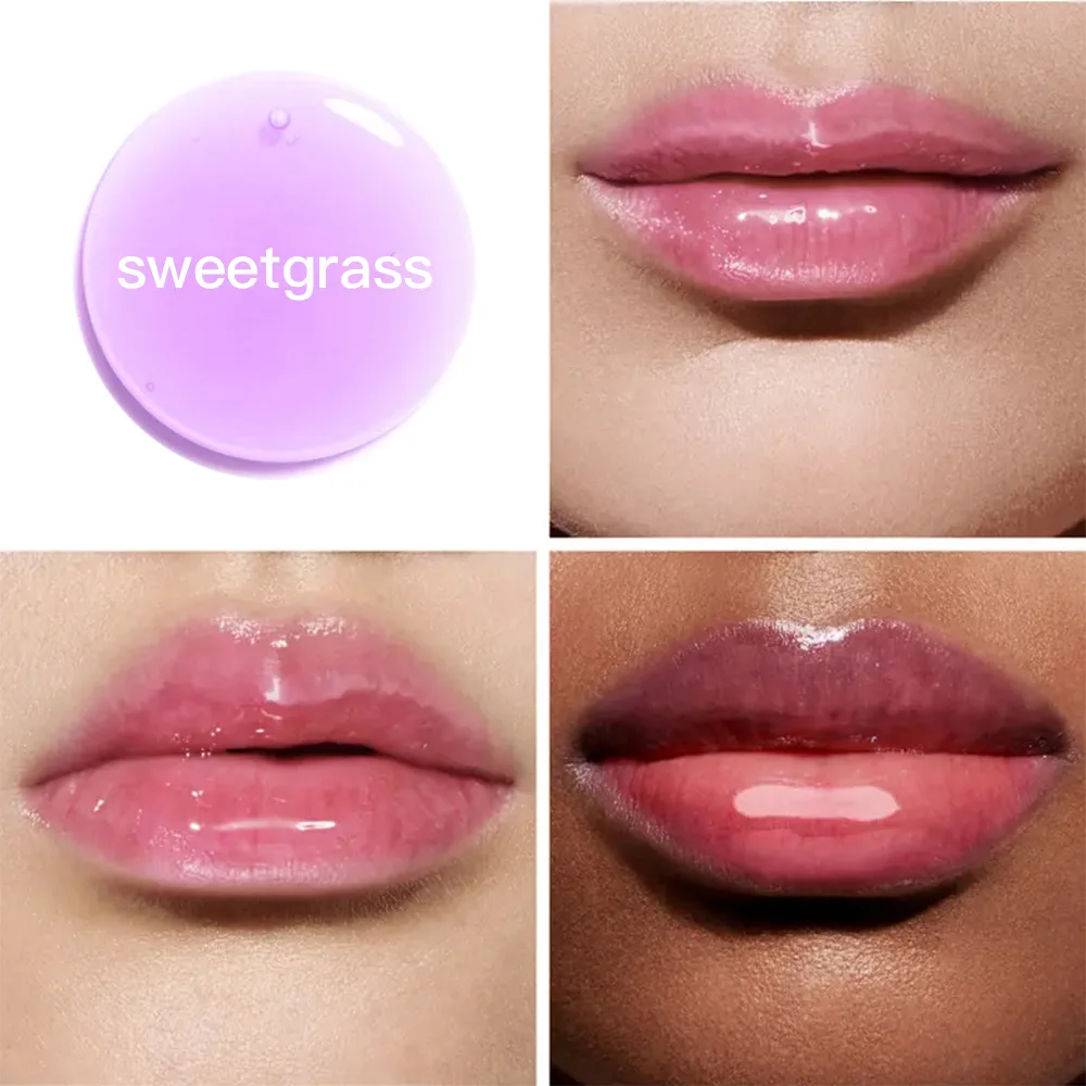 Fruit Ice Cube Lip Gloss, Óleo Transparente para os Lábios, Hidratante Reduzir Lip Lines, Nutre os Lábios Líquidos, Cosméticos