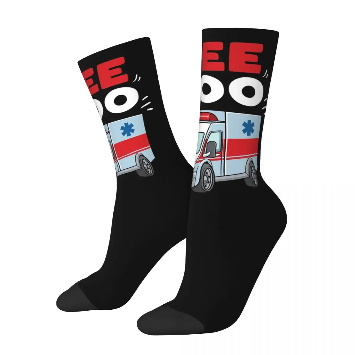 Wee Woo Ambulance Paramedic Emergency Medic Gift Socks Harajuku Soft Stockings All Season Long Socks Accessories for Unisex