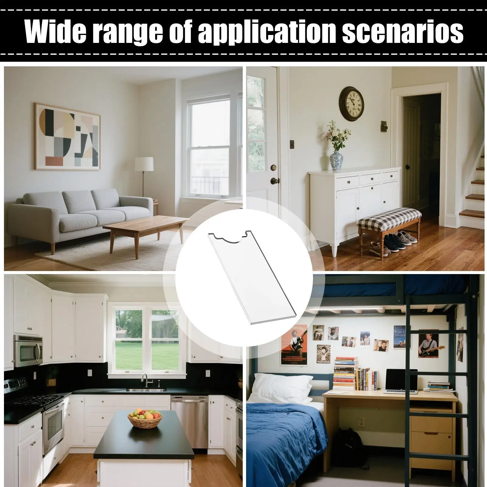 Headboard Stoppers 2-Piece Acrylic Wall Spacer Couch Brackets Anti-Shake Stabilizer Furniture Pads For Safety Protection