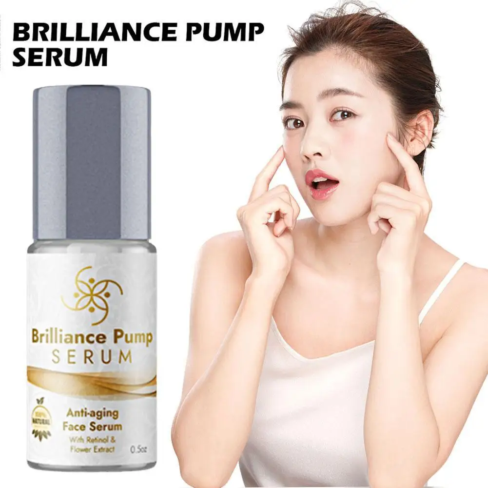 Brilliance Pump Serum Age-Defying eye Moisturizer Retinol Helps Reduce Fine Lines And Wrinkles Suitable For All Skin Types X5X3