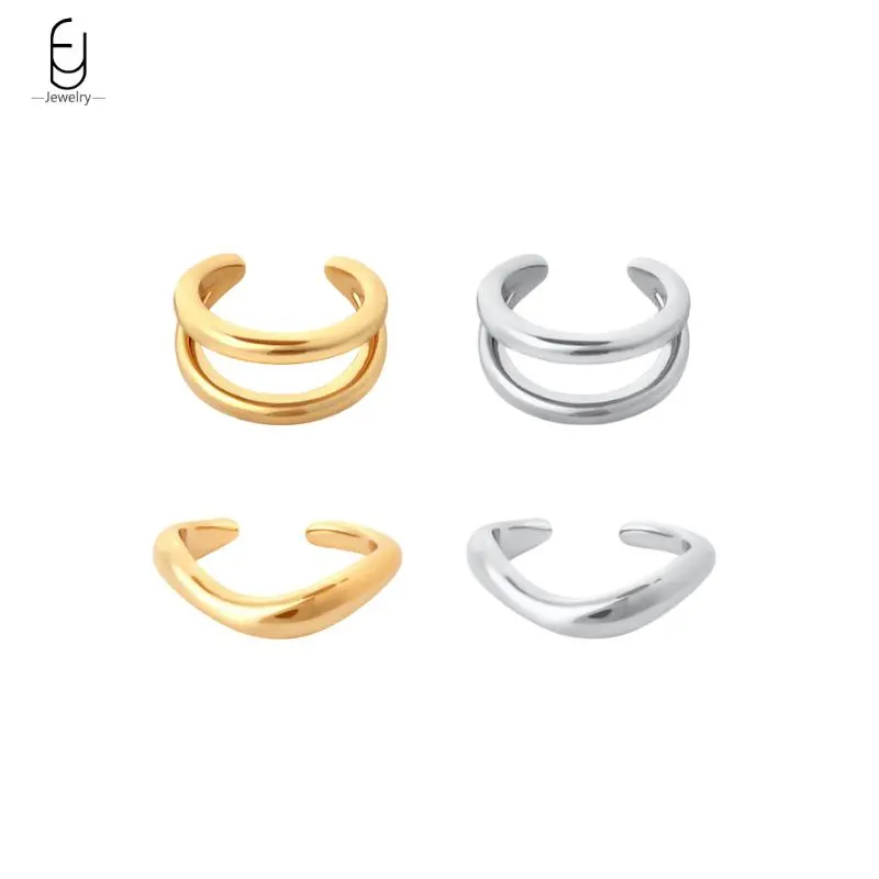 

1PC Punk Geometric Ear Cuff Earrings for Women Gold Plated Non-Piercing Vintage Ear Clip Fake Cartilage Fashion Jewelry Gifts