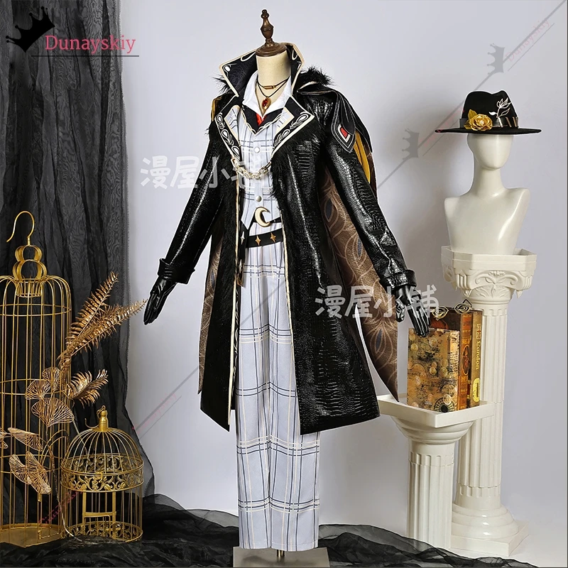 Game Identity V Prospector Cosplay Costume Vintage Medieval Cape Knight Uniform Ravenous Role-playing Wig Shoe Prop Suits S-3XL