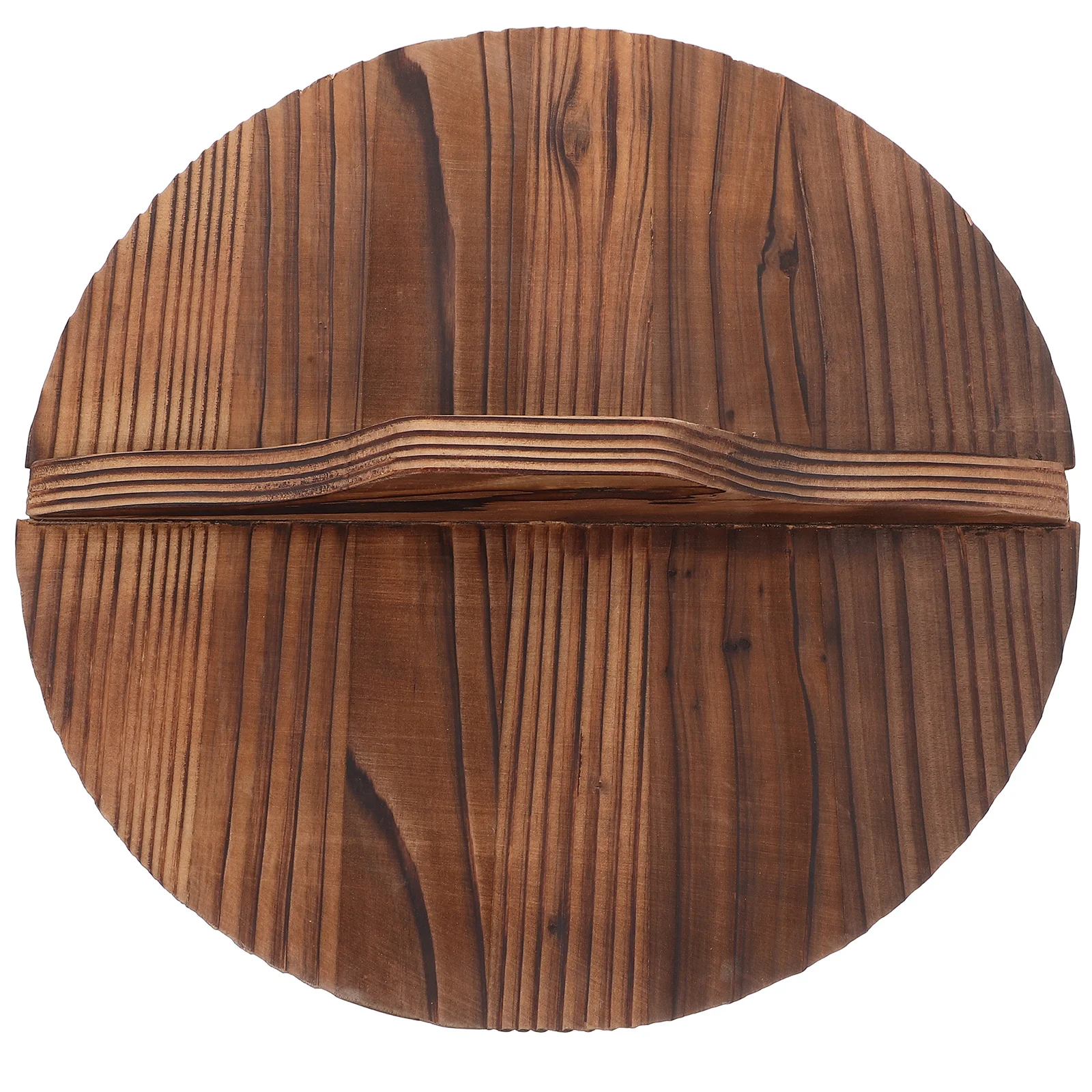 

Wood Wok Lid Natural Material Large Handle Anti-Overflow Pot Cover Kitchen Cooking Gadget Wood Wok Cover Wooden Pot Protector