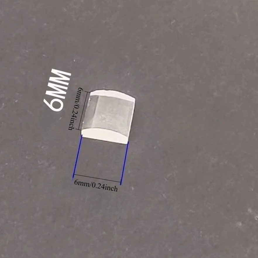 6x6.15 6x7.5 6x9 6x12mm Quartz Plano Convex Cylindrical Lens Focal Length 10mm Made of Corning 7980 Quartz Optical Glass