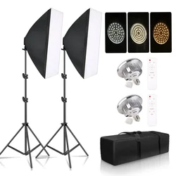 SH 15-135W Bulb Photography Softbox Photo Lighting softbox 2M Tripod E27 Photographic Continuous Light System Photo Studio