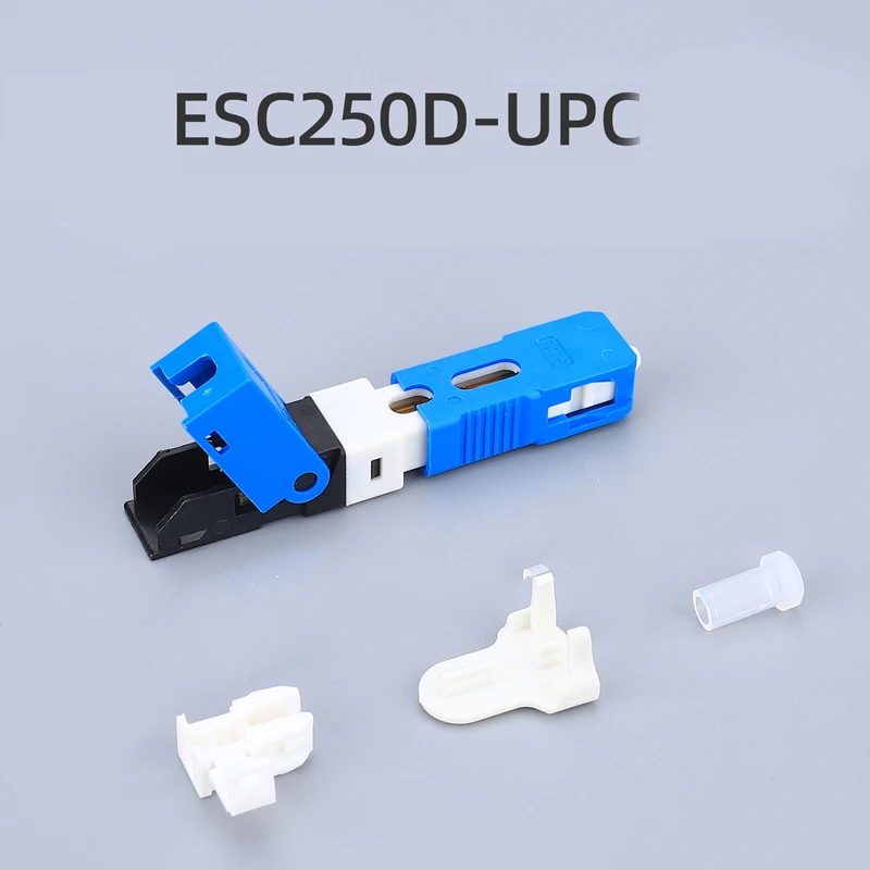 Złącze światłowodowe ESC250D SC APC UPC 50/100 szt. Złącze światłowodowe szybkozłączne FTTH Wbudowane skórzane złącze szybkozłączne SC UPC — zdjęcie produktu 2
