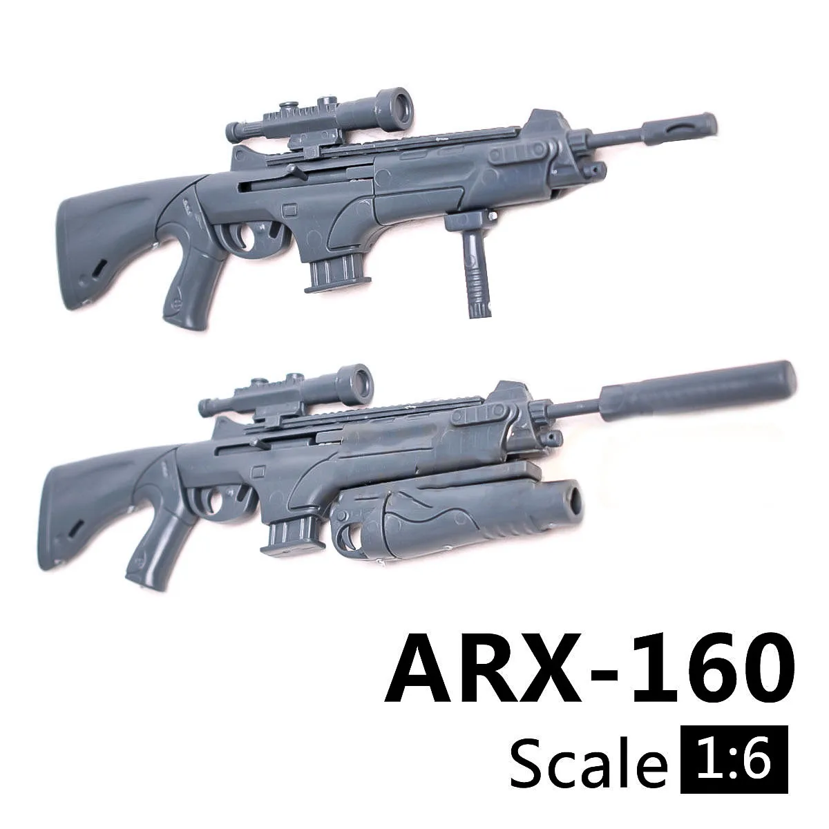 1/6 Scale ARX160 Rifle Gun Model Tactical With Launcher Assembly Building Bricks Weapon For Action Figure