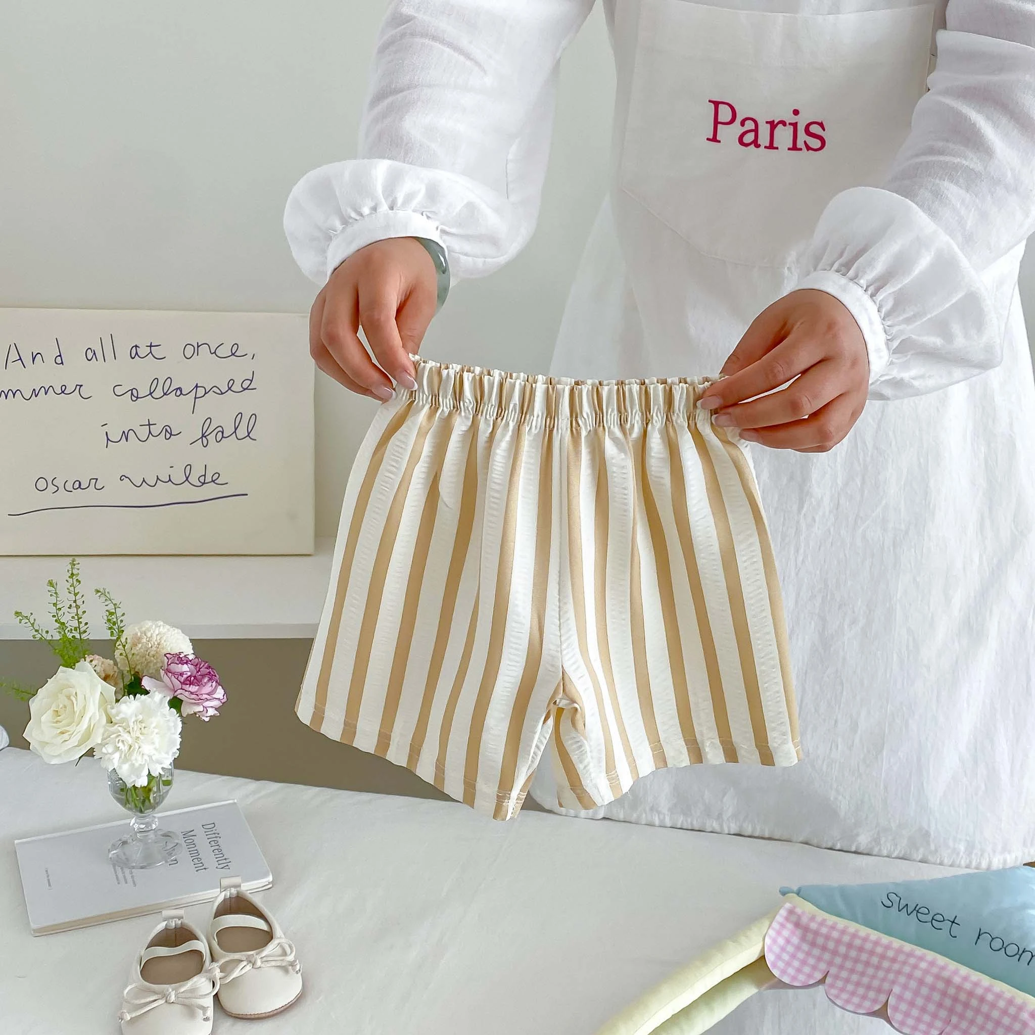 Striped Shorts For 1-6Years Old Child Summer Clothes Fashion Casual Wear Thin All-match Shorts Baby Boys Girls Cute Home Clothes