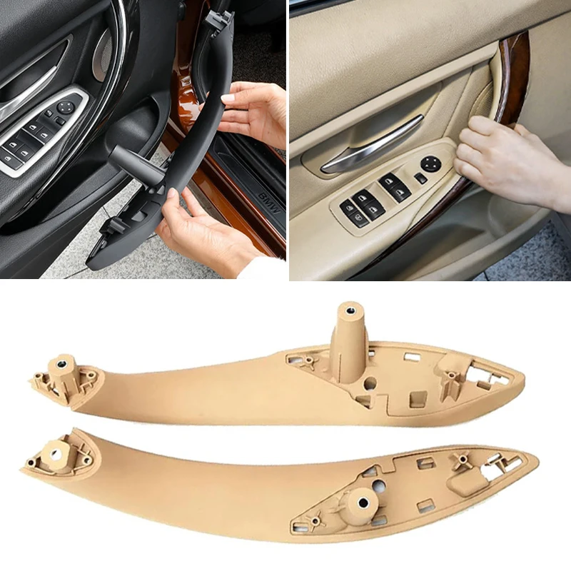 Car Inner Handle Black Front Rear Left/Right Interior Door Handles Door Panel Pull Trim Cover For BMW F30 F80 F31 F32 F34 F35 view 2