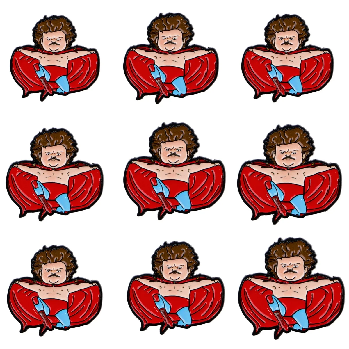 9-teiliges lustiges Figuren-Emaille-Pin-Set, Cartoon-Brosche für Mantel, Broschen, Kragen- und Reversnadeln, Metallabzeichen, Schmuckgeschenk