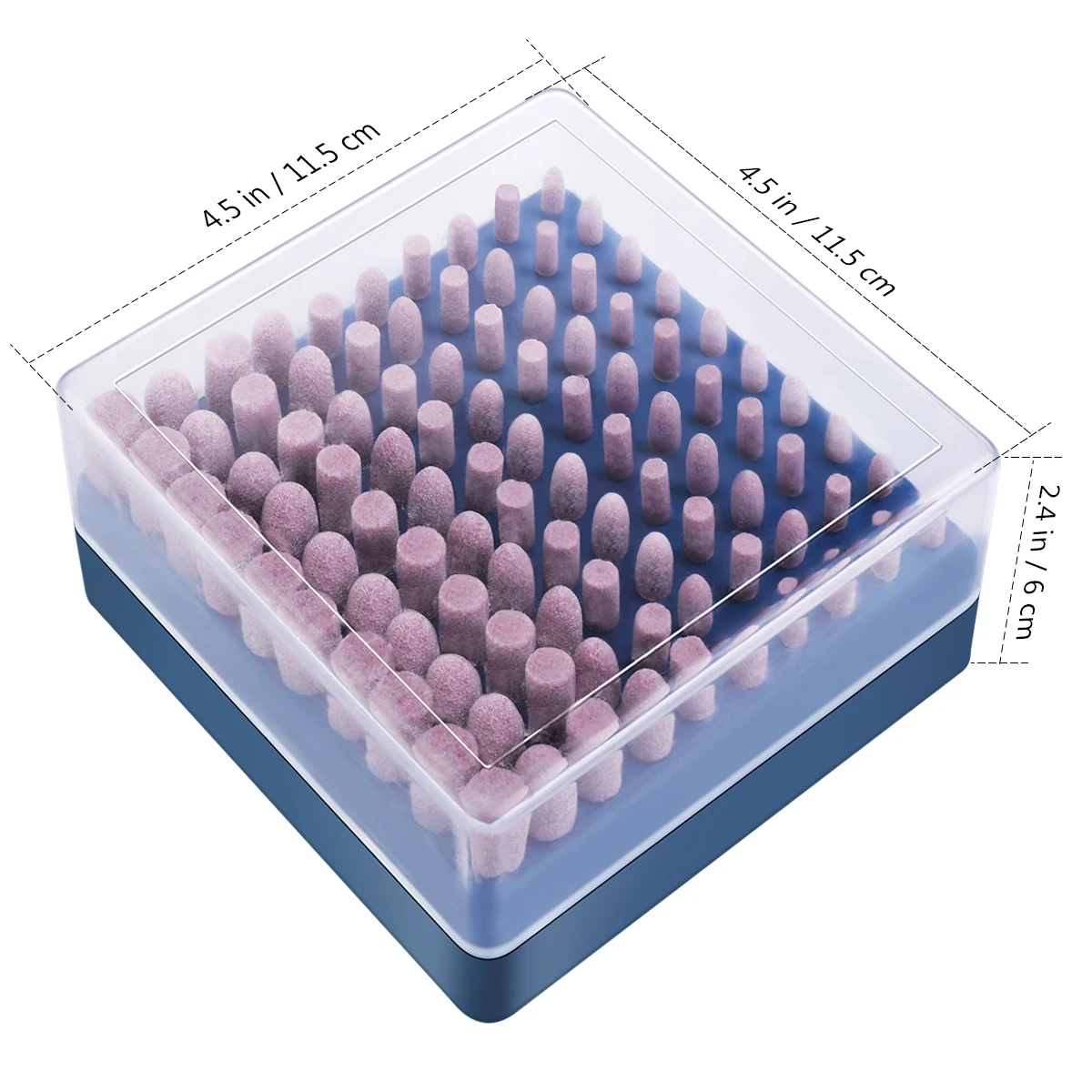 

100Pcs Abrasive Mounted Grinding Points Cylinder Tapered Ceramic Heads Polishing Tool Set for Rotary Tools Sanding Sharpening