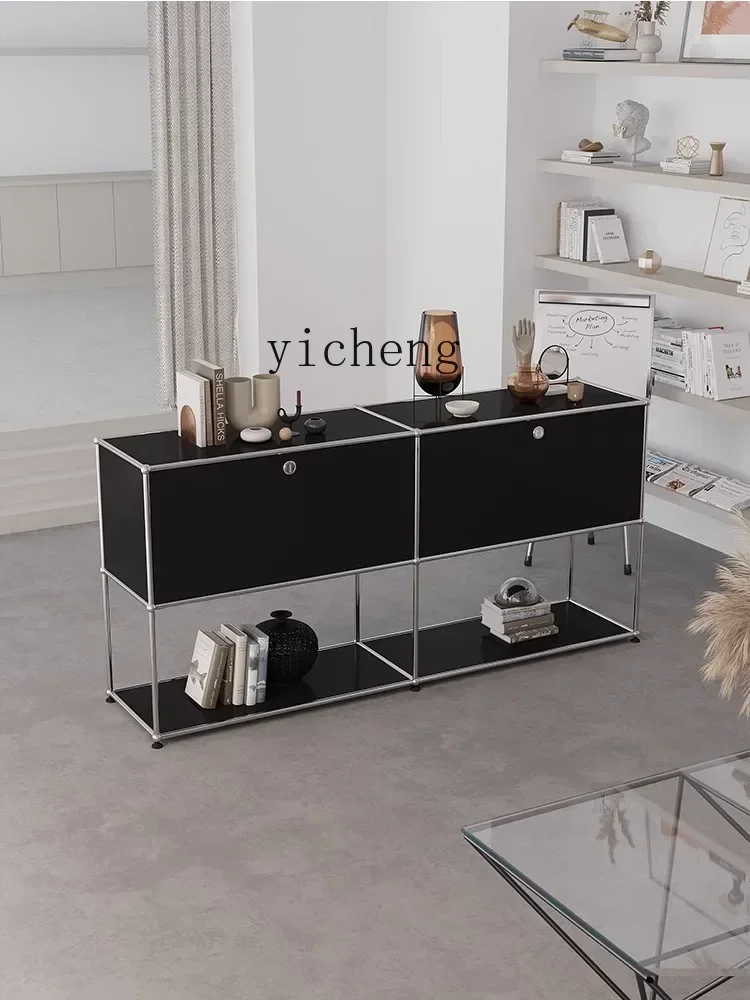 u11 stainless steel TV cabinet dining side living room storage decorative bedroom bookcase