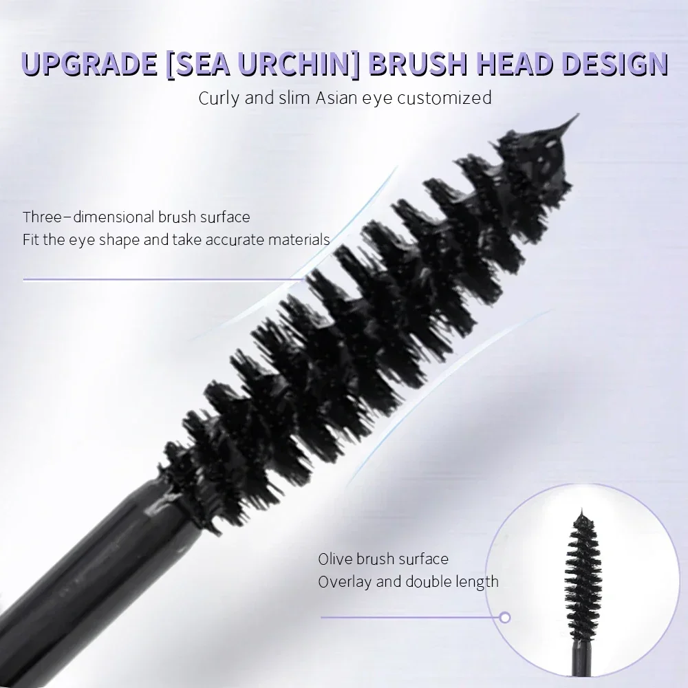 Waterdichte Mascara Langdurig Verlengt Wimpers Extensie Zwart 3d Zijde Vezel Extra Volume Vrouwelijke Mascara Make-Up Cosmetisch