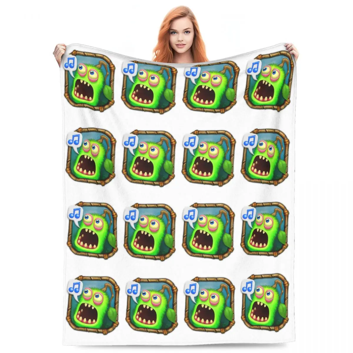 My Singing Monster Cartoon Blankets Fleece Sofa Throw Blanket Lightweight for Home Bedroom Outdoor Throws Bedspread Quilt