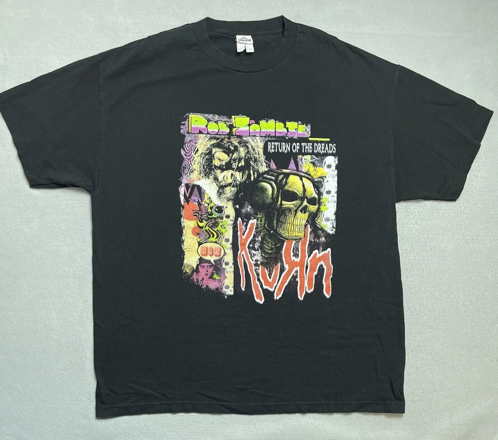 Rob Zombie Korn T Shirt Men's 2XL ÄúReturn Of The Dreads Äù Tour 2016