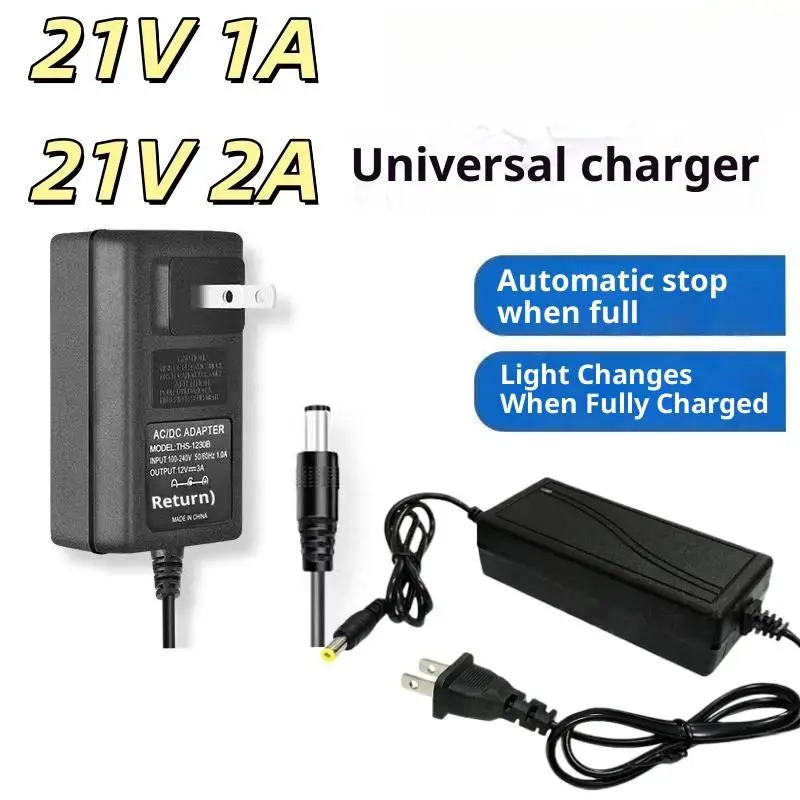 New-1Pc Universal Adapter Fast Charger 21V 1A/2A DC For Electric Wrench Lithium Battery DIY Accessories