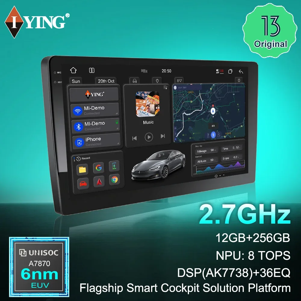 Universal 7870 Navigator 9/10 Inch Android 13 Car DVD Player Car GPS Navigation Radio 8 Core 2.7GHz 2K NPU 8 Tops 6 NM EUV