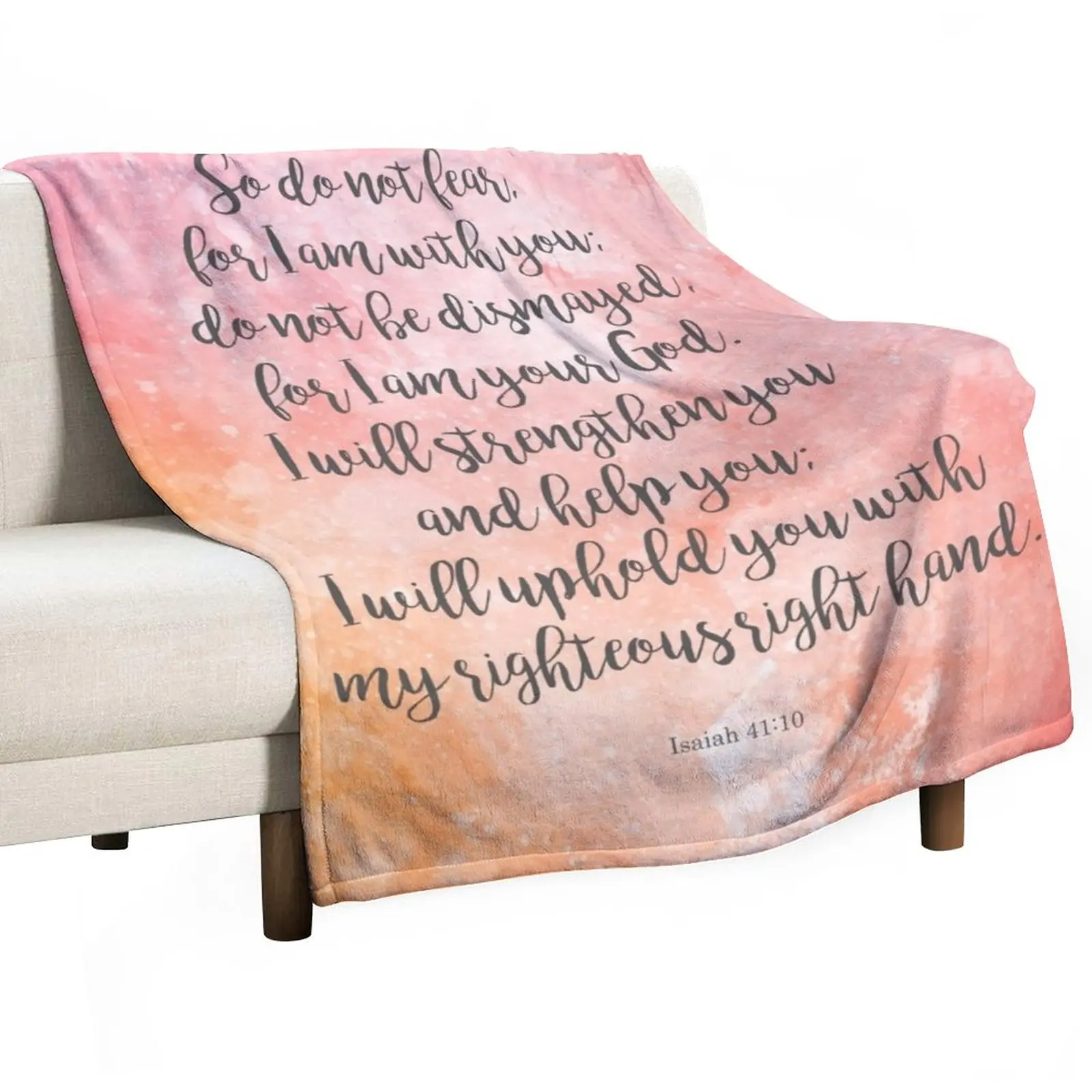 

Isaiah 41:10 Throw Blanket Moving Beach Furry Blankets