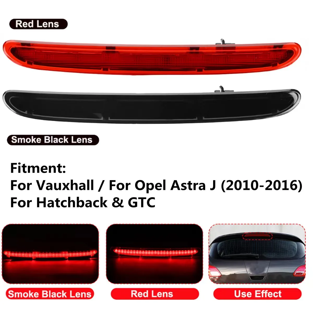 LED High Mount 3rd Third Brake Stop Light High Level Rear Tail Signal Lamp For Vauxhall Astra J 3 5 Door 2010-2016 Brake Light