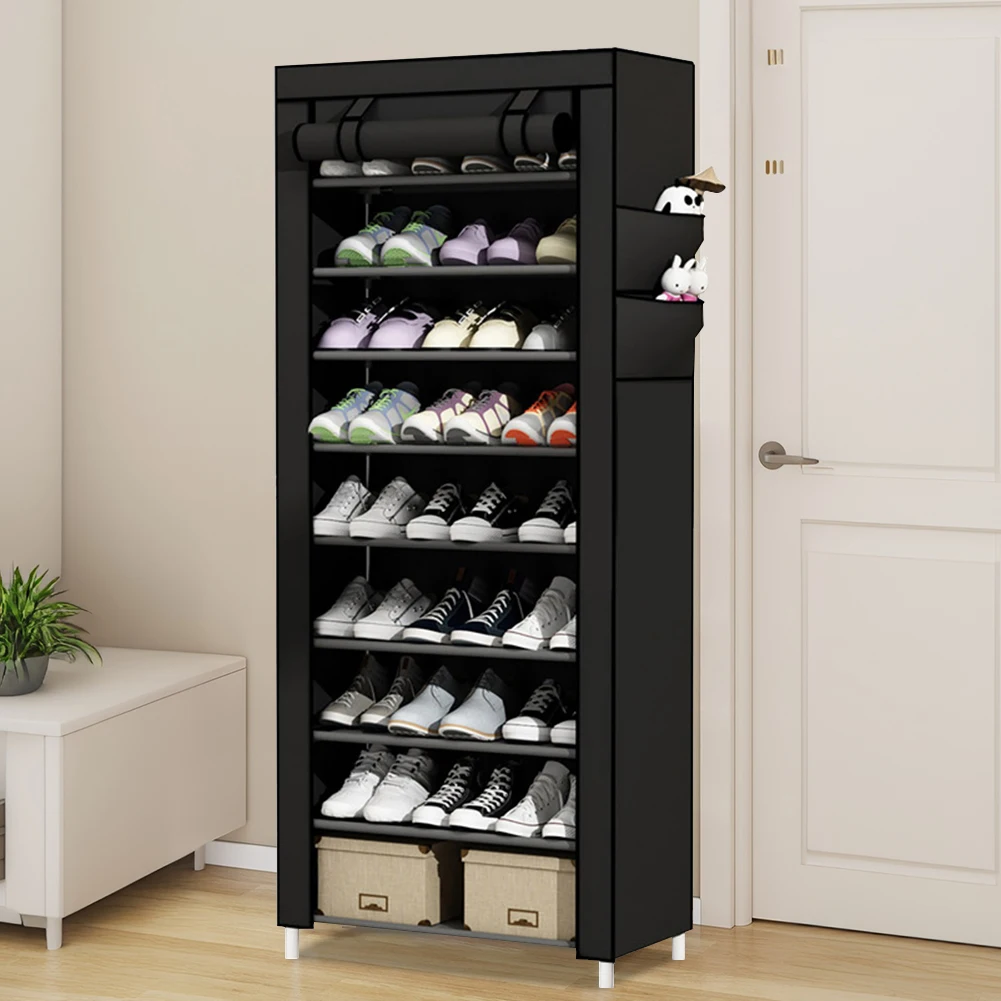 10 Layers Shoes Cabinet Dustproof Shoes Storage Rack Free Standing Organizer for Home Student Dormitory Office Worker