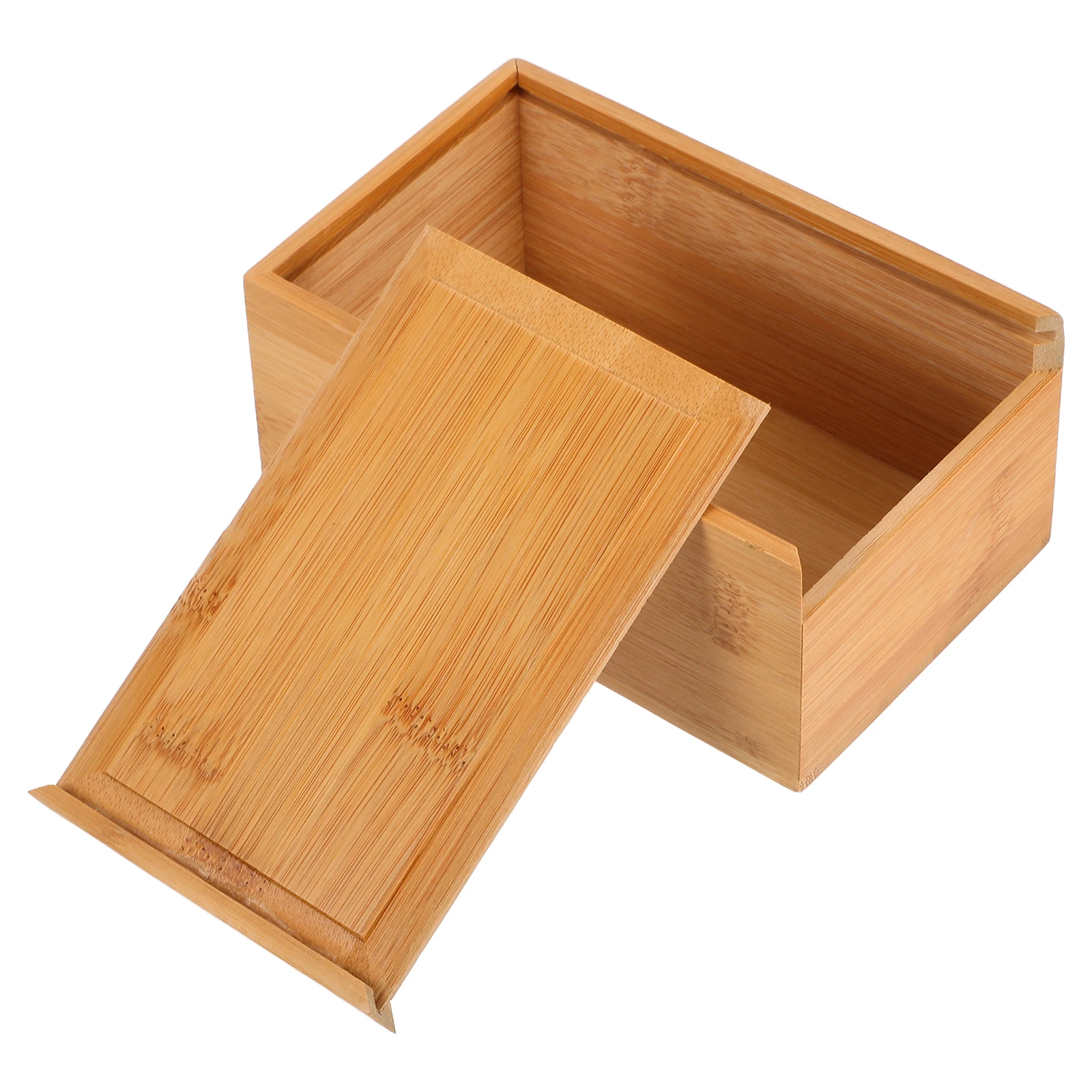 

Wooden Storage Box for Soap Tea Bathroom Items H made Oil Container Bamboo Versatile Travel Sliding Lid Jewelry Craft Box