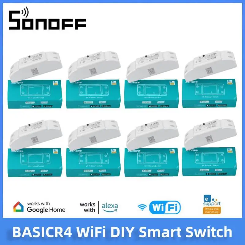 SONOFF BASICR4 Wifi Switch Smart Home Relay Light Switch Universal Breaker Timer eWeLink Remote Control Alexa Alice Google Home