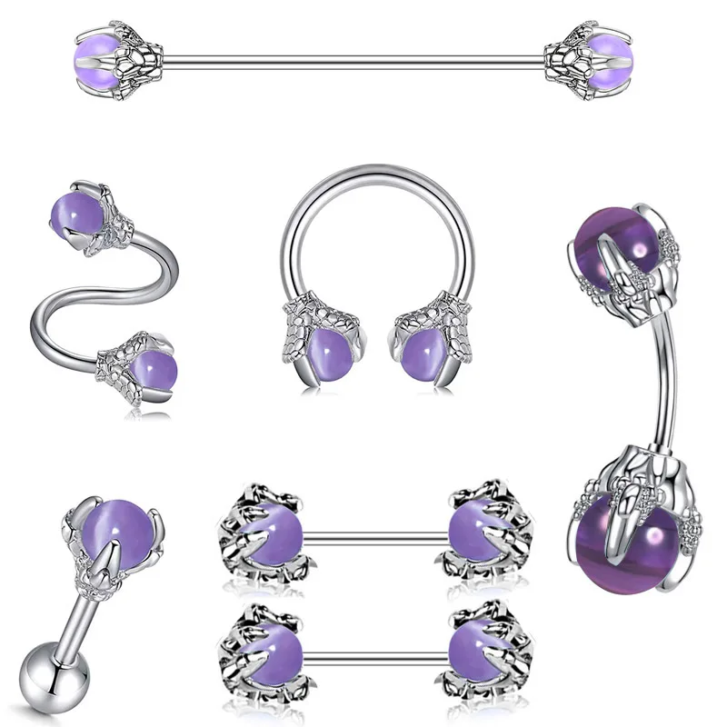 Fashionable And Sexy Nose Rings Dragon Claws Navel Rings Lip Rings Earrings Body Piercing Jewelry Accessories