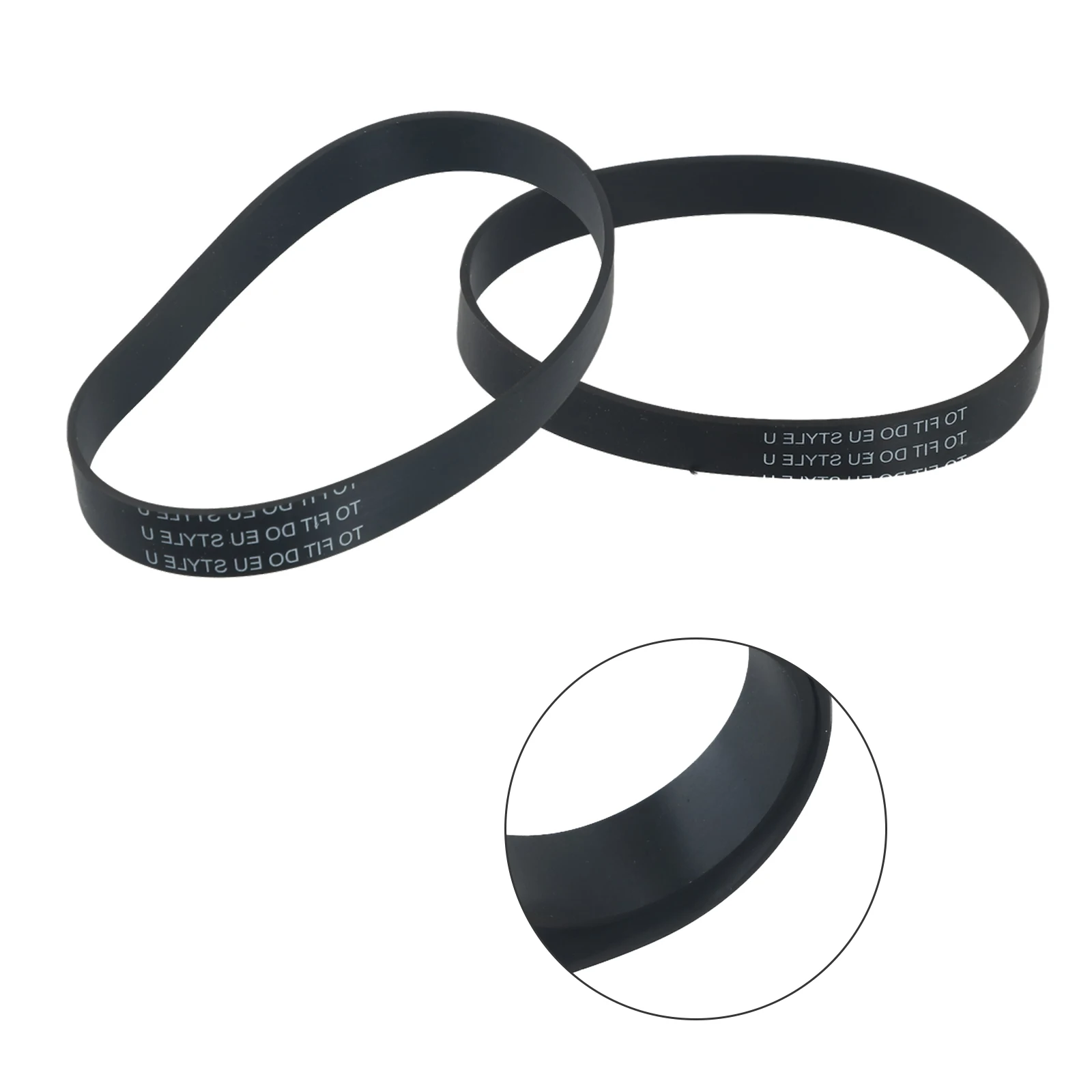 Black Power Path Belts Accessory Parts 2pcs/set Rubber For Eureka Powerspeed Lightweight Vacuum Model - NEU180 Supplies