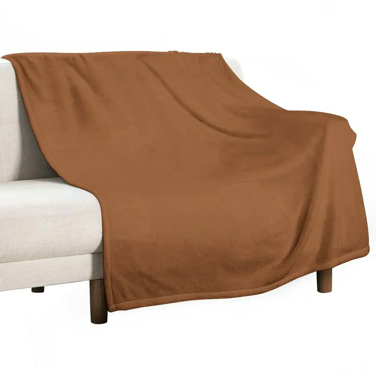 Caramel Brown Throw Blanket Luxurious Soft Fuzzy Blanket for Sofa Bed
