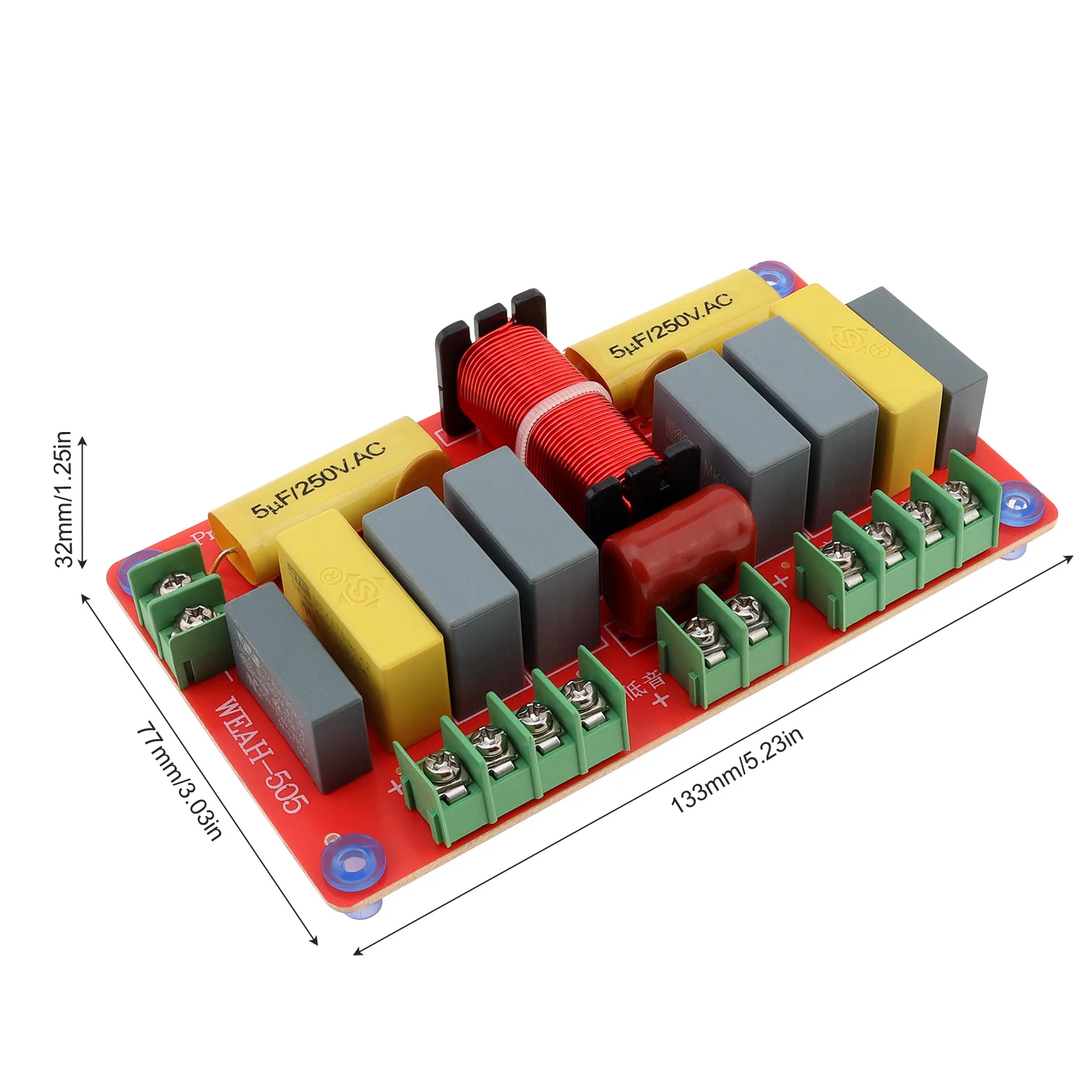 3 Way 5 Way Crossover Speakers Filter Frequency Divider Audio  4 - 8Ohm Speaker Crossover Support Frequency Adjustment