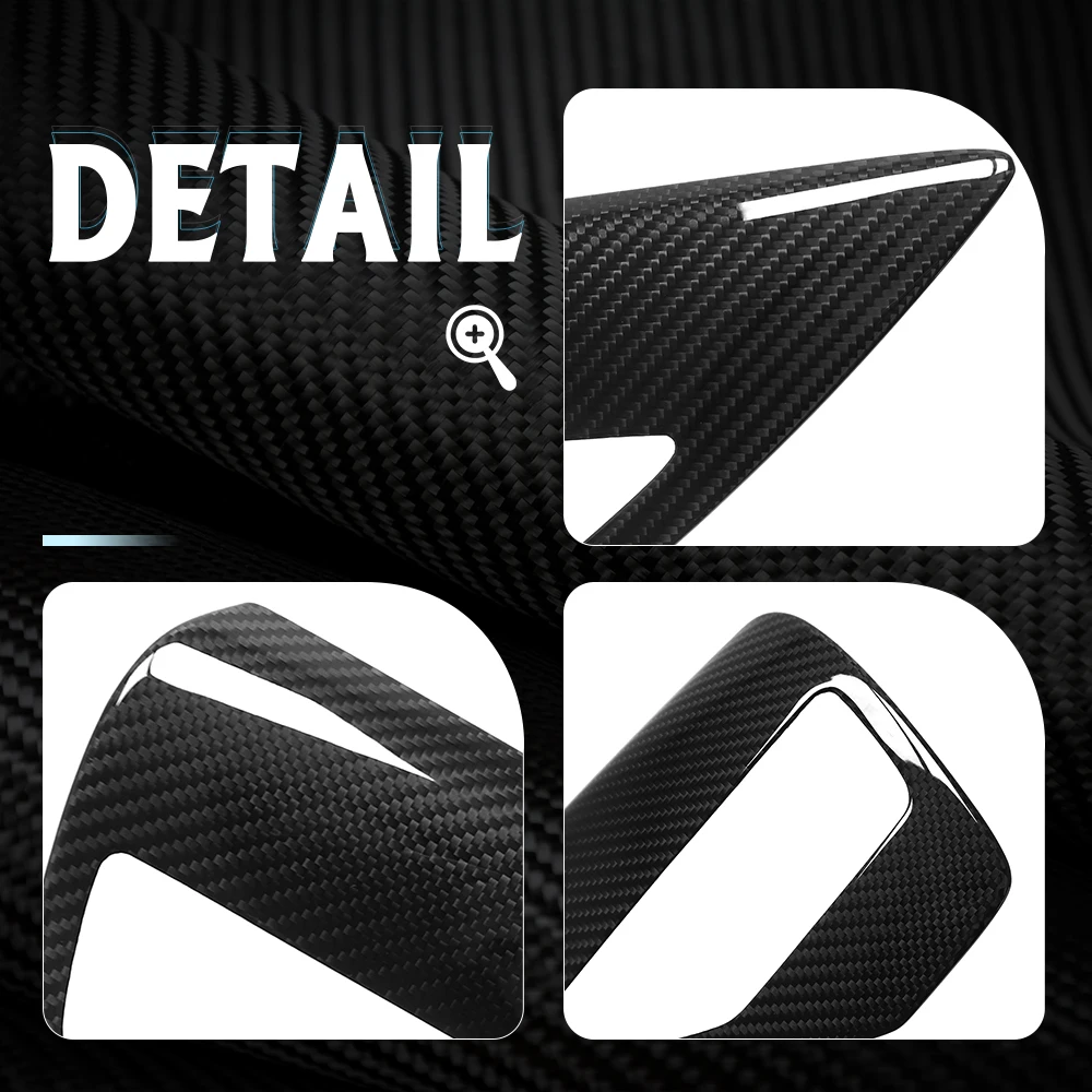 For Tesla Model 3 2017-2022 Model Y 2020-2022 Car Rear Charging Port Side Panel Cover Trim Real Dry Carbon Fiber Accessories