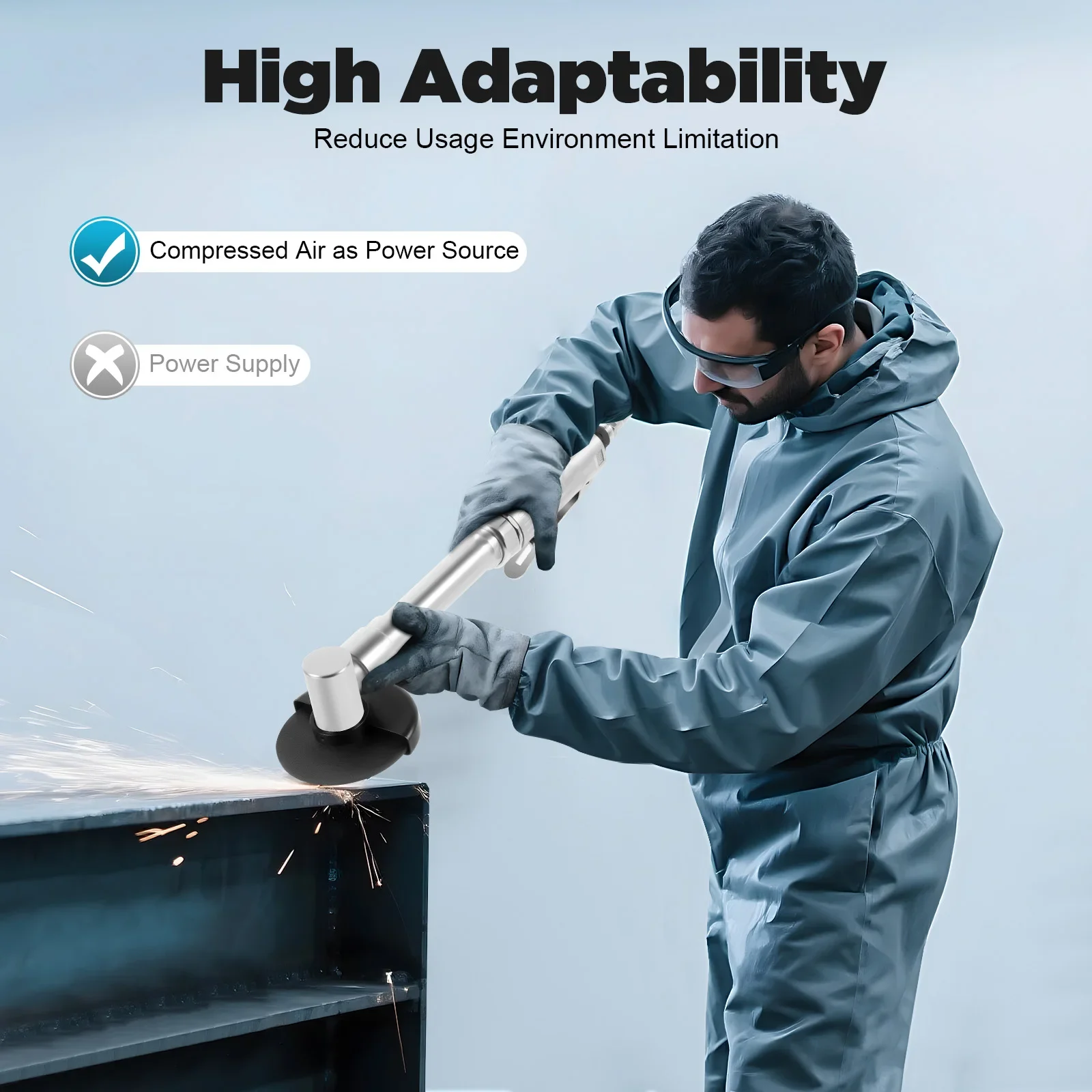 Long-handled Angle Grinder Pneumatic Cutter Machine Tool Polishing Grinder Loader