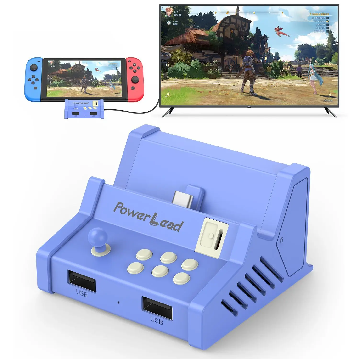 

Screen Sharing for Switch OLED Portable Charging Base Is Suitable for Game Console Screen Projection Connection Converter
