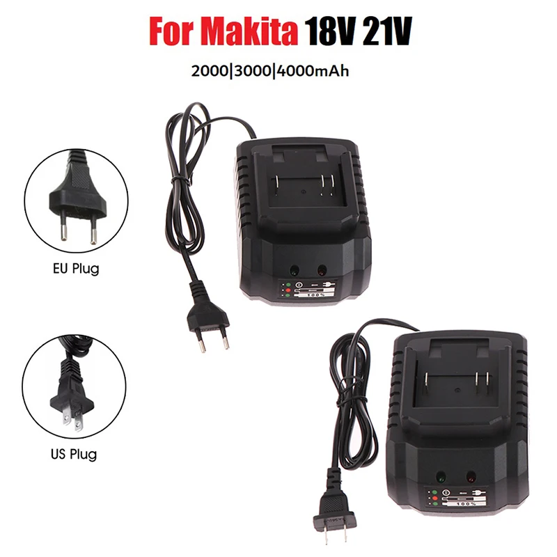 EU/US Plug Battery Charger Replacement For Makita Model 21V Li-ion Electric Drill Grinder Charger Universal