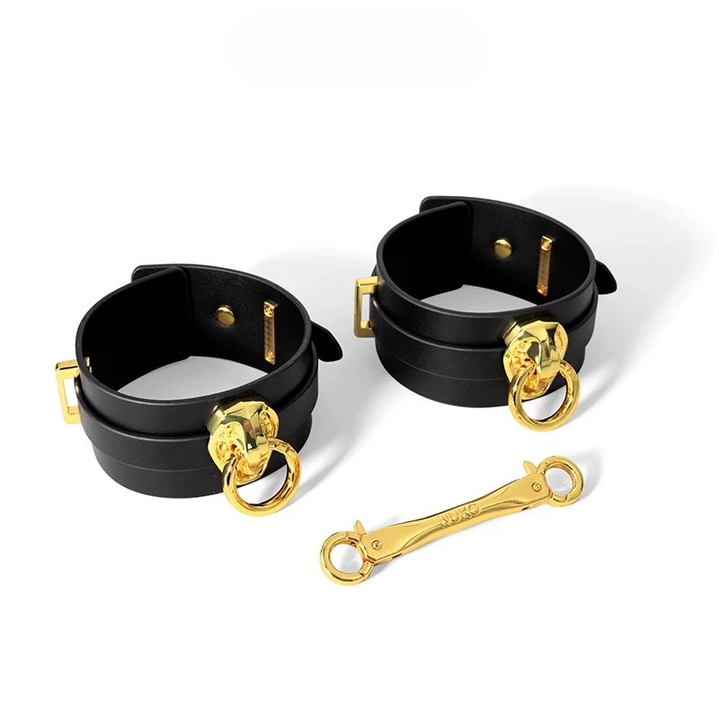 Genuine LeathersmAnkle cuffs, handcuffs, tools,-clips, couple's flirt toys