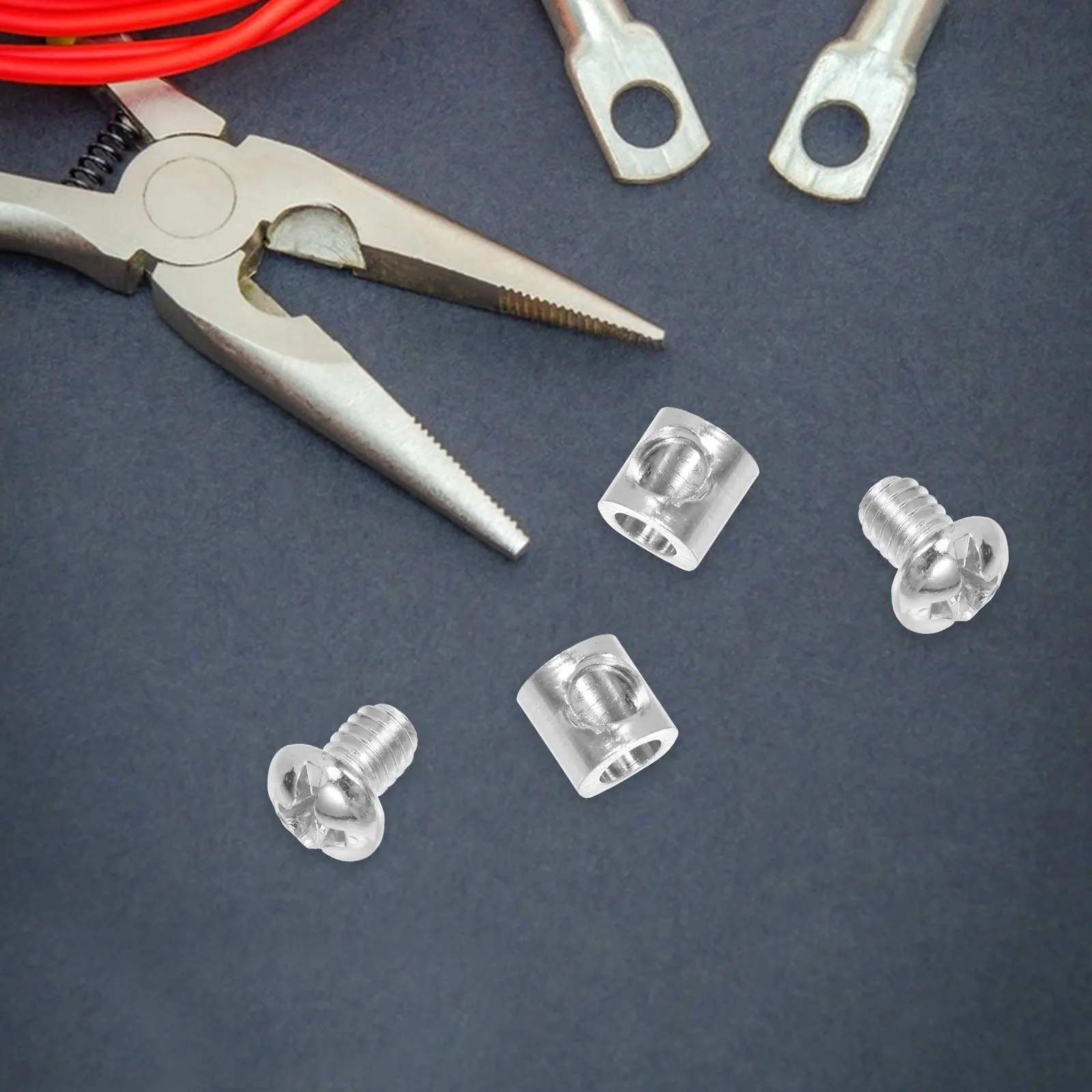 20Pcs Self Locking Cable Grip Braided Steel Wire Rope Fastener Adjustable Compact Security Cable Lock for Outdoor Sports