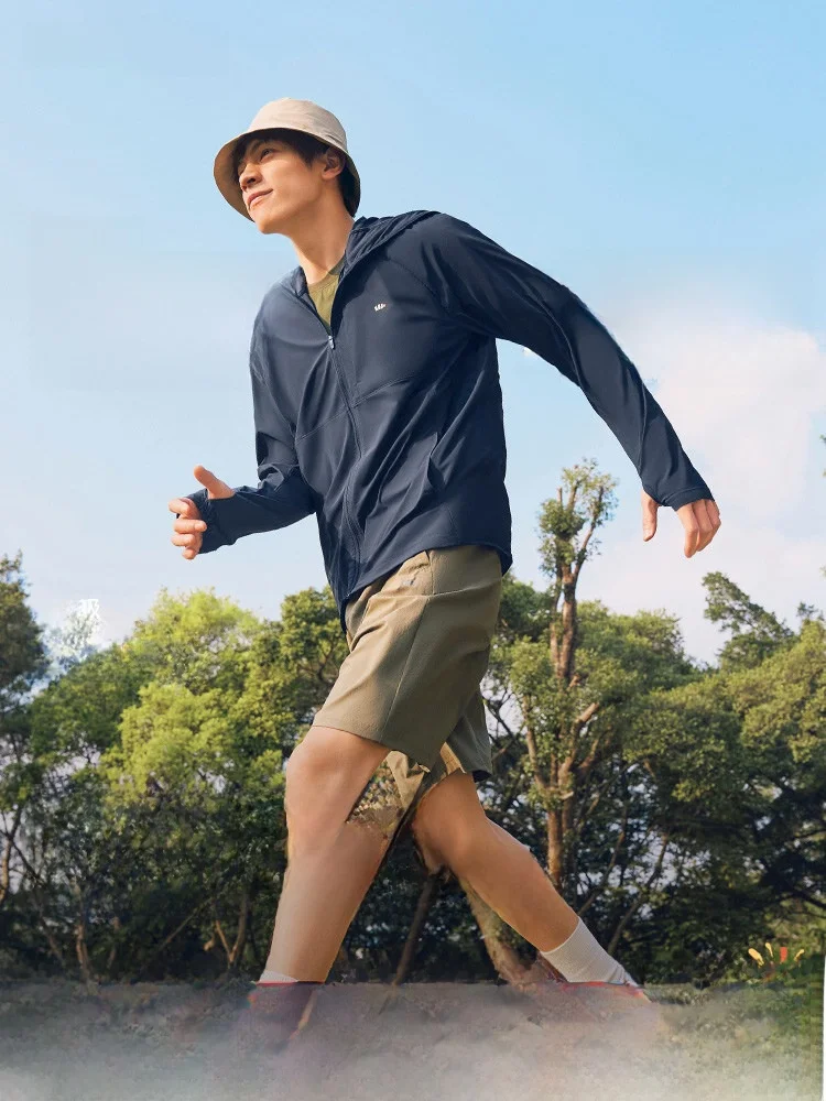 

Мужская ультралегкая спортивная одежда Banana Le Men's из ледяного шелка с защитой от УФ-излучения, быстросохнущая, свободного кроя, с охлаждающим эффектом, солнцезащитная одежда