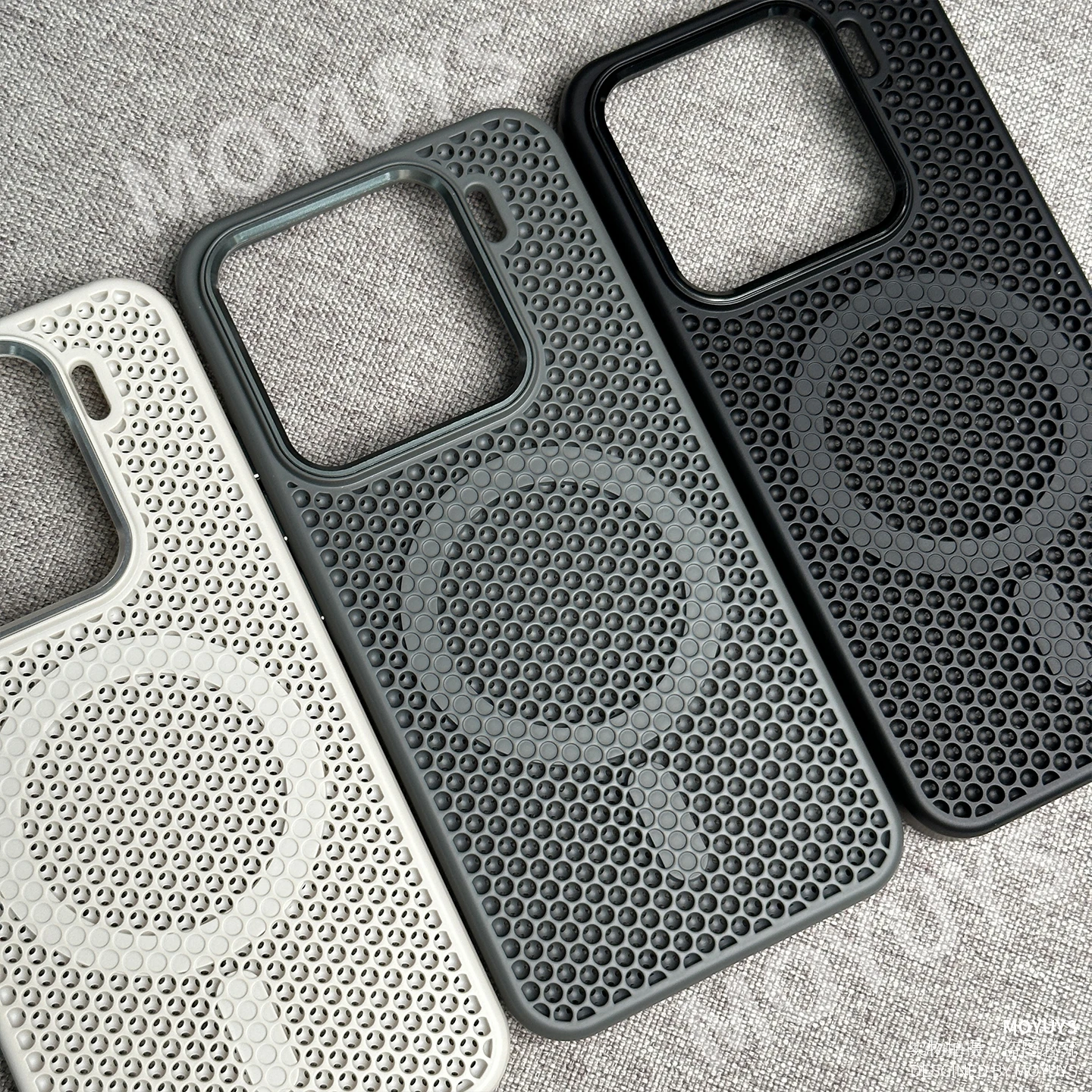 حافظة لهاتف Xiaomi Mi 15 14 Pro 13 على شكل قرص العسل تبديد الحرارة غطاء خلفي مغناطيسي قابل للتنفس لهاتف Xiaomi 15 Ultra Shell Bumper Funda