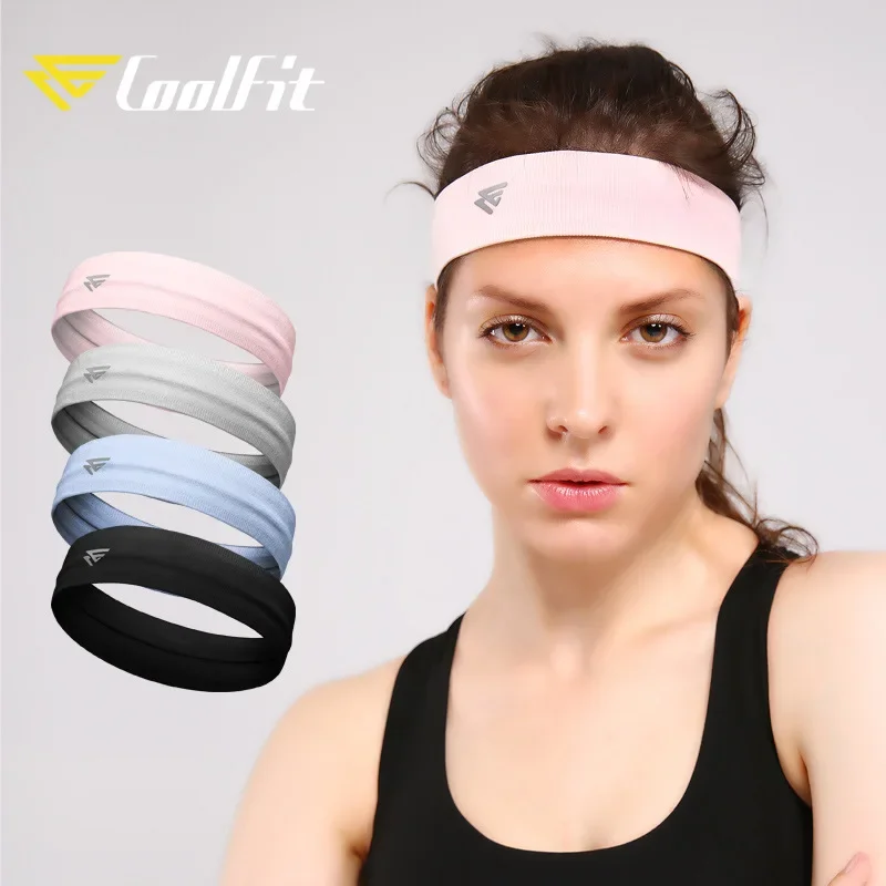 

Sweatband for Sports, Running, Yoga, Men and Women - Non-slip Silicone Sweat Absorbing Sports Headband