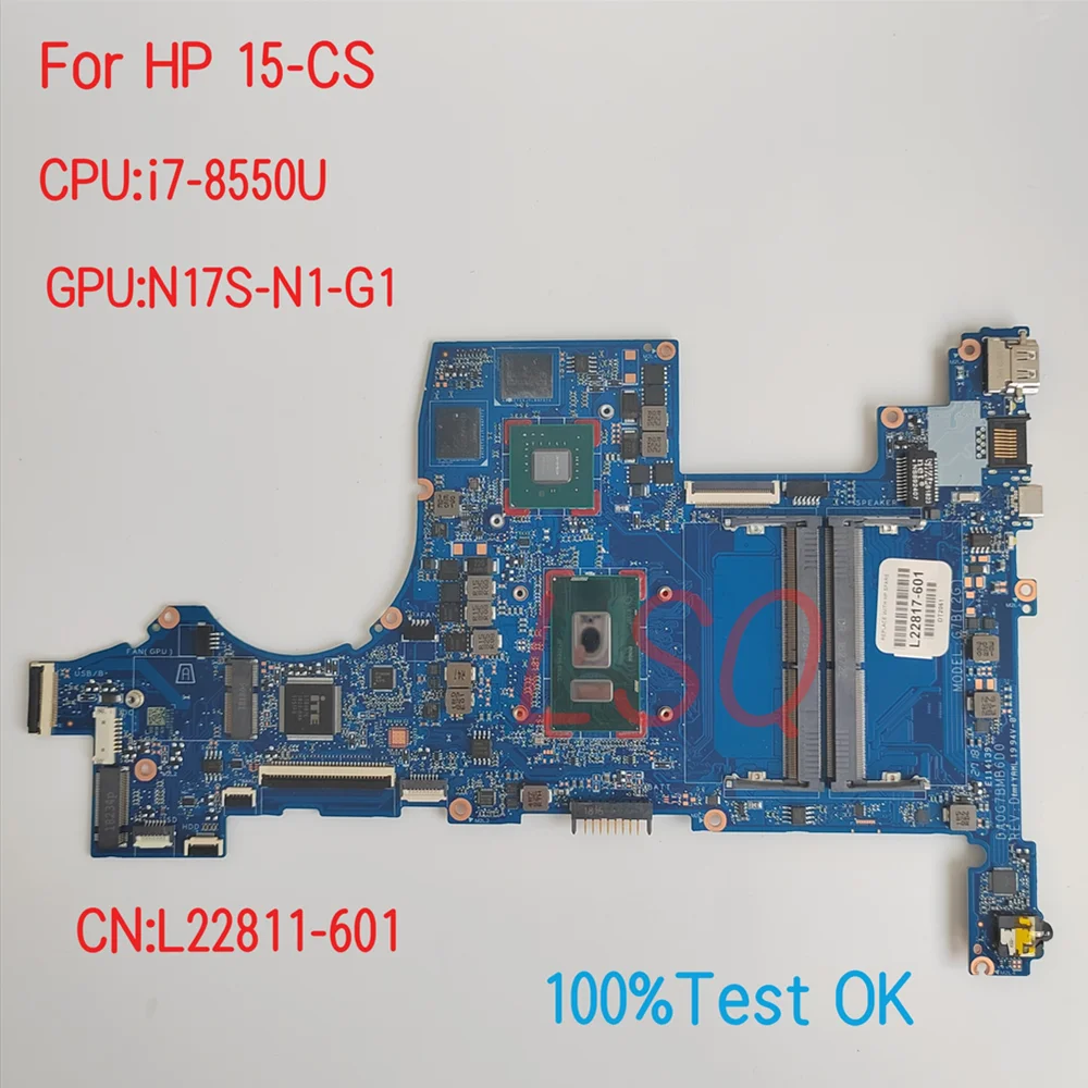Imagem -01 - Placa-mãe do Portátil para hp Probook 15-cs Da0g7bmb6d0 I78550u Pn:l22817601 100 Testado ok
