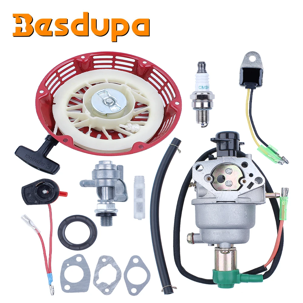 Pull Starter ReCOZil Carburetor Turn Up Kit For Honda GX340 GX390 11 13HP Engine Trimmer Accessories Garden Tool Parts