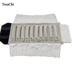 Fine Mini Jewelry Travel Roll Bag Fashion Black Grey Velvet Ring Storage Organizer Pouch Personalized Ring Carrying Case