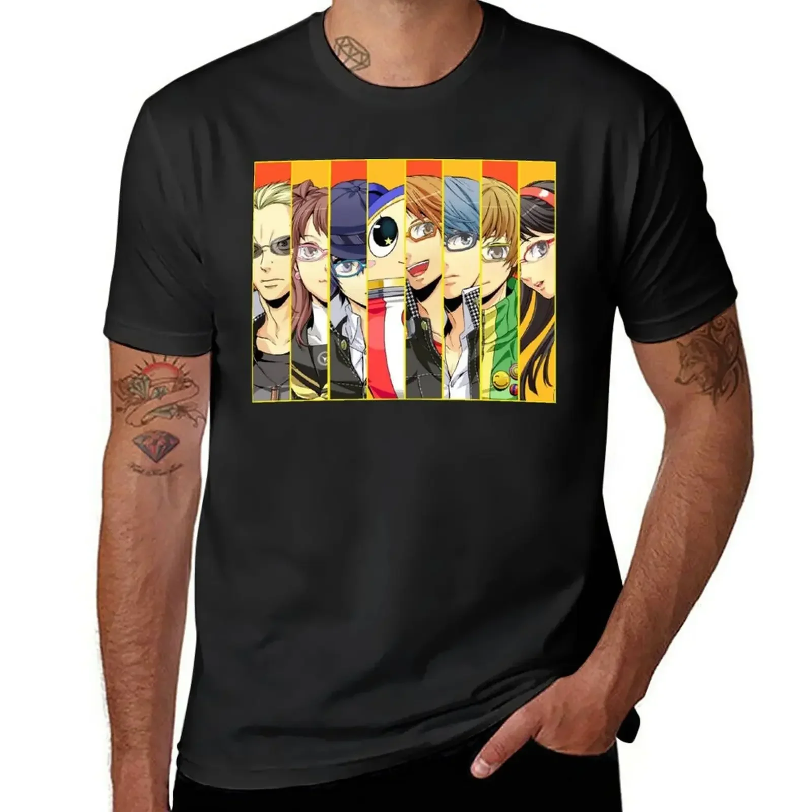 Persona 4 Golden Cast Portraits T-Shirt kawaii clothes sports fans t shirts men